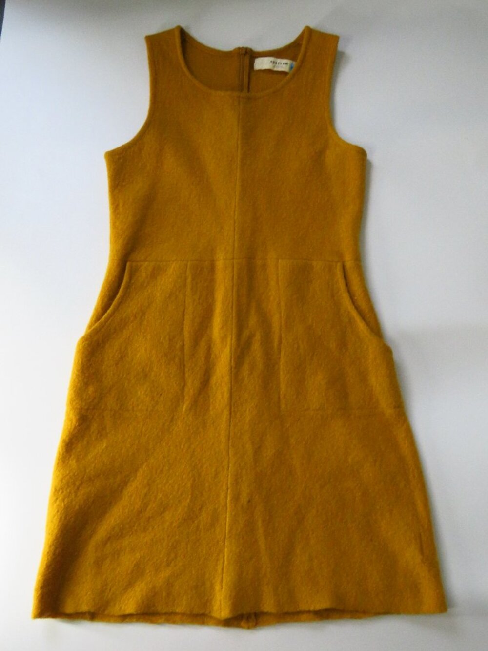 Anthropologie Sparrow Wool Textured Sweater Dress in Mustard - Size Medium